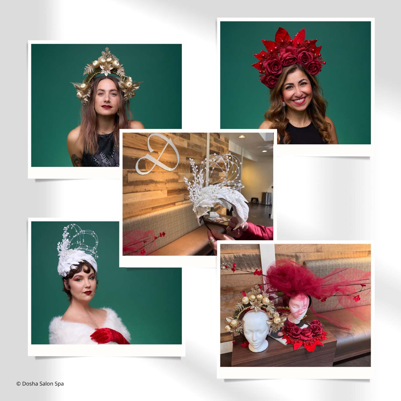 image of dosha salon spa team holiday photoshoot