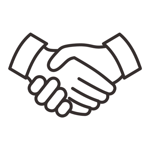 image of two hands grasped in an handshake drawing showing professionalism