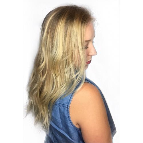 Dosha Blonde hair PDX Hair Color Aveda Salon Highlights